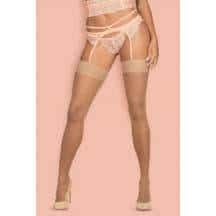 Чулки Obsessive S 800 stockings Nude, Телесный, S/M
