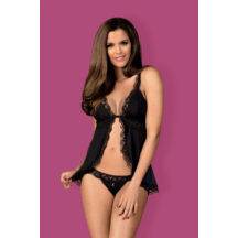 Сорочка Obsessive Arisha babydoll, Чёрный, L/XL