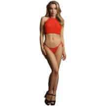 Комплект топ и трусики со стразами Shots Le Desir S/XL, красный. Нет в наличии Комплект топ и трусики со стразами Shots Le Desir S/XL, красный