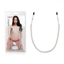 Зажимы-пинцеты на соски с цепочкой Lux Fetish, серебристый