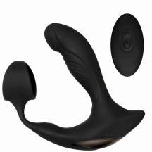 Вибромассажер простаты с нагревом Evolved Zero Tolerance Strapped & Tapped с эрекционным кольцом и пультом ДУ, чёрный Вибромассажер простаты с нагревом Evolved Zero Tolerance Strapped & Tapped с эрекционным кольцом и пультом ДУ, чёрный