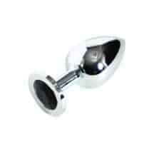 Анальная пробка c черным камнем Drop Stimulant Black Tourmaline TOYFA Metall  серебряный. Нет в наличии Анальная пробка c черным камнем Drop Stimulant Black Tourmaline TOYFA Metall  серебряный