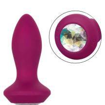 Анальная вибропробка CalExotics Power Gem Petite, фиолетовая с разноцветным кристаллом. Нет в наличии Анальная вибропробка CalExotics Power Gem Petite, фиолетовая с разноцветным кристаллом