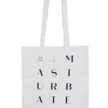 Сумка Womanizer Imasturbate Organic tote для хранения секс-игрушек, светло-бежевая 