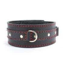 Ошейник с красной строчкой и заклепками BDSM Арсенал XL, черный. Нет в наличии Ошейник с красной строчкой и заклепками BDSM Арсенал XL, черный