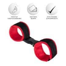 Наручники Anonymo by Toyfа на коротком креплении-пряжке, черно-красные. Нет в наличии Наручники Anonymo by Toyfа на коротком креплении-пряжке, черно-красные