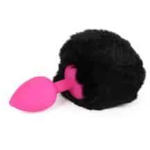 Анальная пробка 4sexdream Задорный Кролик, розовая с чёрным хвостом. Нет в наличии Анальная пробка 4sexdream Задорный Кролик, розовая с чёрным хвостом