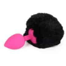 Анальная пробка 4sexdream Задорный Кролик, розовая с чёрным хвостом. Нет в наличии Анальная пробка 4sexdream Задорный Кролик, розовая с чёрным хвостом