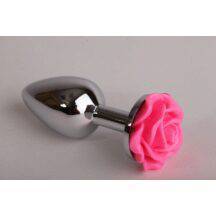 Анальная пробка с розой 4sexdream, 7,6 см, фуксия. Нет в наличии Анальная пробка с розой 4sexdream, 7,6 см, фуксия