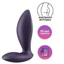 Анальная вибропробка Satisfyer Power Plug, фиолетовая Анальная вибропробка Satisfyer Power Plug, фиолетовая