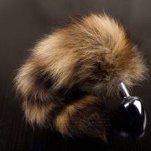 Маленькая анальная пробка Пикантные Штучки с хвостом, 6 см