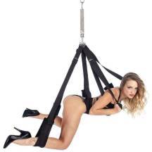 Секс-качели на потолок Concorde Fetish Tentation с маской на глаза, черный