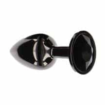 Анальная пробка с черным камнем Taboom Jewel, S, черный