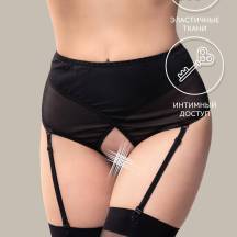 Трусики-пояс для чулок Waname Apparel Pliability черные, L