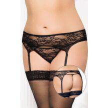 Пояс для Чулок и Стринги Soft Line кружевные черные, XL. Нет в наличии Пояс для Чулок и Стринги Soft Line кружевные черные, XL