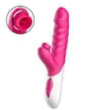 Фрикционный вибратор-кролик с вакуумным стимулятором-язычком Erocome Cassiopeia, розовый. Нет в наличии Фрикционный вибратор-кролик с вакуумным стимулятором-язычком Erocome Cassiopeia, розовый
