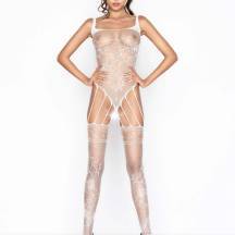 Соблазнительный боди-комбинезон Passion, белый, OS