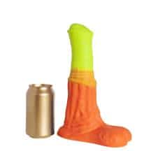 Фаллоимитатор EraSexa Пегас L+, 26.5 см, жёлто-оранжевый