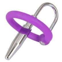 Уретральный стимулятор Orion Penis Plug с кольцом под головку, серебристый 