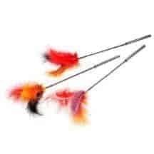 Стек с натуральными перьями черный