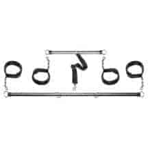 Набор для фиксации Pipedream Spread 'em Bar and Cuff Set, серебристый