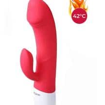 Вибратор-кролик с функцией нагрева Erocome Crater, красный