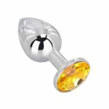 Анальная пробка с желтым кристаллом Erotic Fantasy High Sky маленькая, серебристый. Нет в наличии Анальная пробка с желтым кристаллом Erotic Fantasy High Sky маленькая, серебристый