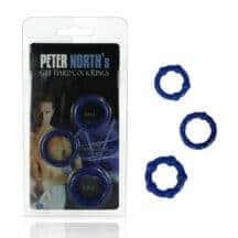 Набор эрекционных колец LoveToy Beaded Cockring Set, синии. Нет в наличии Набор эрекционных колец LoveToy Beaded Cockring Set, синии