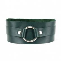 Ошейник Lady's Arsenal из кожи БДСМ Арсенал Изумруд