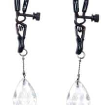 Зажимы на соски с подвесами в виде хрустальных капелек