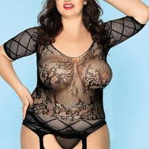 Костюм-сетка и стринги Candy Girl Kookie черные, 2XL. Нет в наличии Костюм-сетка и стринги Candy Girl Kookie черные, 2XL