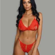 Комплект эротического белья лиф и трусики Amor El, красный, S/M. Нет в наличии Комплект эротического белья лиф и трусики Amor El, красный, S/M
