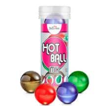 Лубрикант HotFlowers Hot Ball Микс ароматов на масляной основе, 3 г х 4 шт