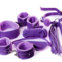 Набор БДСМ Штучки-Дрючки Накажи меня нежно 9 предметов, фиолетовый
