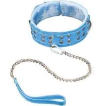 Ошейник Sitabella с мехововым подкладом, голубой. Нет в наличии Ошейник Sitabella с мехововым подкладом, голубой