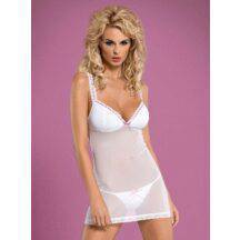 Сорочка и Стринги Obsessive Monita Chemise, размер S/M, цвет белый. Нет в наличии Сорочка и Стринги Obsessive Monita Chemise, размер S/M, цвет белый
