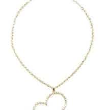 Цепочка Ann Devine с большой подвеской-сердцем, золотистая. Нет в наличии Цепочка Ann Devine с большой подвеской-сердцем, золотистая