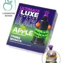 Презерватив стимулирующий Luxe Black Ultimate Грива мулата Яблоко, 1 шт