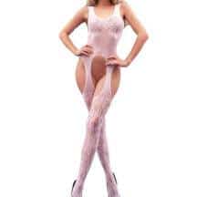 Чулок на тело Amor El Blanca с доступом белый, S/L