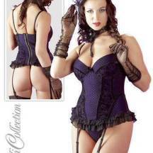 Бюстье и Стринги, фиолетово-черные, S. Нет в наличии Бюстье и Стринги, фиолетово-черные, S