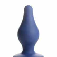Мягкая анальная пробка XR Brands Squeeze-It Tapered Large, синяя