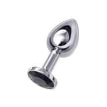 Анальная пробка ToyFa Metal с черным кристалом 7.5 см, серебристый. Нет в наличии Анальная пробка ToyFa Metal с черным кристалом 7.5 см, серебристый