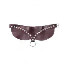 Ошейник широкий с клепками BDSM Арсенал Lady's Arsenal, бордовый