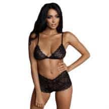 Комплект белья Amor El Tina бюстгальтер и шортики L/XL, черный Комплект белья Amor El Tina бюстгальтер и шортики L/XL, черный