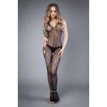 Комбинезон Le Frivole Impulse черный с глубоким вырезом, S/L Комбинезон Le Frivole Impulse черный с глубоким вырезом, S/L