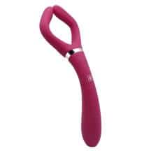 Двусторонний стимулятор для пар Hot Planet Aster, бордовый Двусторонний стимулятор для пар Hot Planet Aster, бордовый