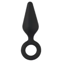 Анальная втулка с кольцом Orion Soft Touch Silicone Anal Plug S, черная