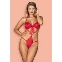 Боди Obsessive Giftella teddy, Красный, L/XL