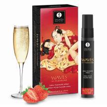 Оральный спрей Shunga Waves of Pleasure Клубника с шампанским, 20 мл Оральный спрей Shunga Waves of Pleasure Клубника с шампанским, 20 мл
