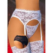 Пояс для Чулок и Стринги Soft Line кружевные черные, S/M. Нет в наличии Пояс для Чулок и Стринги Soft Line кружевные черные, S/M